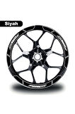 Siyah Bajaj Pulsar RS200 Geniş Jant Sticker Etiket Modeli