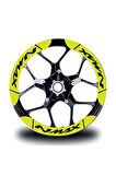 YAMAHA Nmax İç & Dış Jant Sticker Etiket Modeli Neon Sarı (Yeşil)