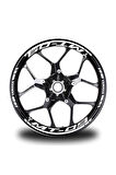 Beyaz Yamaha MT 09 Takım Jant Sticker Etiket