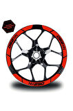 Neon Turuncu CF MOTO 250 NK Geniş Jant Sticker Etiket Modeli