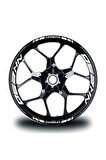 CFMOTO NK250 Jant Sticker İç & Dış Takım Etiket Modeli Gri - Beyaz