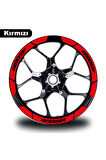 Kırmızı CF MOTO 450 SR Geniş Jant Sticker Etiket Modeli