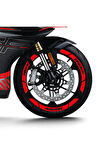 Kırmızı CF MOTO 450 SR Geniş Jant Sticker Etiket Modeli