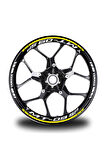 Sarı Yamaha MT 09 SP  Takım Jant Sticker Etiket