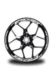 Beyaz Yamaha YZF R3 Takım Jant Sticker Etiket