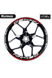 Kırmızı CFMOTO 450NK Motosiklet Jant Sticker Etiket Modeli İç & Dış Takım