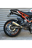 KTM DUKE 125/250/390 Motosiklet Jant Sticker Etiket Modeli İç & Dış Set Turuncu
