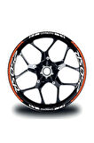CFMOTO 250SR Jant Sticker İç & Dış Takım Etiket Modeli Turuncu - Beyaz