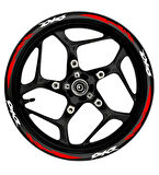 Motosiklet Jant Şeridi Dio Uyumlu Uyumlu Beyaz-Kırmızı  Sağ-Sol/Ön-Arka