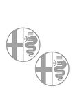 Alfa Romeo Otomobil Yan Kapı Logo Sticker Etiket Modeli