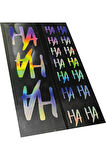 Hologram Motosiklet Ha Ha Ha Sticker Etiket Modeli
