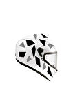 Kare Gri Siyah Kamuflaj Kask Sticker Modeli 2
