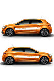 Renault Megane Yazılı Düz Şerit Yan Kapı Sticker Etiket Modeli