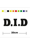 Dıd Sponsor Marka Tek Renk Sticker Etiket