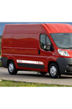 Fiat Ducato Yan Kapı ve Arka Kapı Şerit Sticker Etiket Modeli