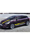 Citroen Ds5 Ön Kaput + Yan Kapı Sticker Etiket Modeli