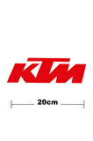 Ktm Logo Yazı Sticker Etiket Tek Renk