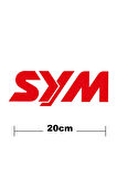 Sym Logo Yazı Sticker Etiket Tek Renk