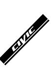 Honda Civic Ön Kaput Şerit Sticker Etiket Modeli