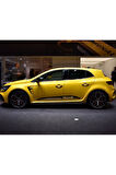 Renault Megane Yazılı Üç Çizgi Yan Kapı Sticker Etiket Modeli