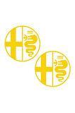 Alfa Romeo Otomobil Yan Kapı Logo Sticker Etiket Modeli