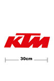 Ktm Logo Yazı Sticker Etiket Tek Renk