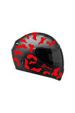 Kırmızı Kamuflaj Kask Sticker Modeli