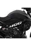 Bajaj Dominar Beyaz 400 Yazı Sticker Etiket Modeli