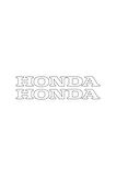 27 Cm Honda Yazılı Mini Sticker Etiket Modeli
