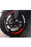 Yamaha NMAX Yazılı Kırmızı Beyaz Jant Sticker Etiket Modeli