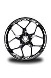 Gri Yamaha YZF R125 Takım Jant Sticker Etiket