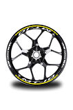 Beyaz Honda Rrr Takım Jant Sticker Etiket