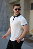 Erkek Renkli Yaka Kısa Kollu Tişört