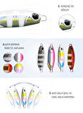 JAXEL Leadfeed LF50-WS 5 cm, 10 gr, 15 gr, 20 gr, Jig Yem, Kurşun Jig, 3D, Suni Yem, Hologramlı