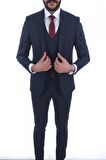 Fonte Falcao Slimfit Yelekli Drop 6 Takım-Lacivert