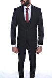 Fonte Falcao Slimfit Yelekli Drop 6 Takım-Siyah