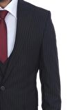 Fonte Falcao Slimfit Yelekli Drop 6 Takım-Siyah