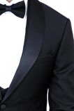 Jan Carlucci Slimfit Şal Yaka Damatlık Takım Ceket - Yelek - Pantolon - Gömlek - Papyon