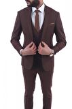 Yelekli  Slimfit Drop 6 Takım Elbise