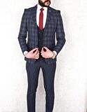 Fonte Falcao Slimfit Yelekli Drop 6 Takım-Lacivert