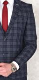 Fonte Falcao Slimfit Yelekli Drop 6 Takım-Lacivert
