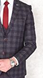 Fonte Falcao Yelekli Slimfit Drop 6 Takım-Bordo