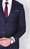 Jan Carlucci Yünlü Slimfit Yelekli Drop 6 Takım