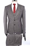 Jan Carlucci Slimfit Yelekli Drop 6 Takım-Gri
