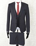 Jan Carlucci Slimfit Yelekli Drop 6 Takım-KoyuGri