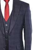 Jan Carlucci Slimfit Yelekli Drop 6 Takım-KoyuLacivert