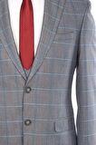 Jan Carlucci Slimfit Yelekli Drop 6 Takım-Gri