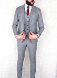 Jan Carlucci Slimfit Yelekli Drop 6 Takım-Gri