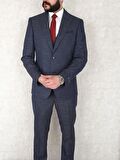 Jan Carlucci Slimfit Yelekli Drop 6 Takım-Lacivert