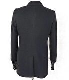 JANCARLUCCİ  Erkek Kruvaze Dar Kesim Antrasit Çıkarılabilir  Kürk Yaka Detaylı  Kaşe Kaban 